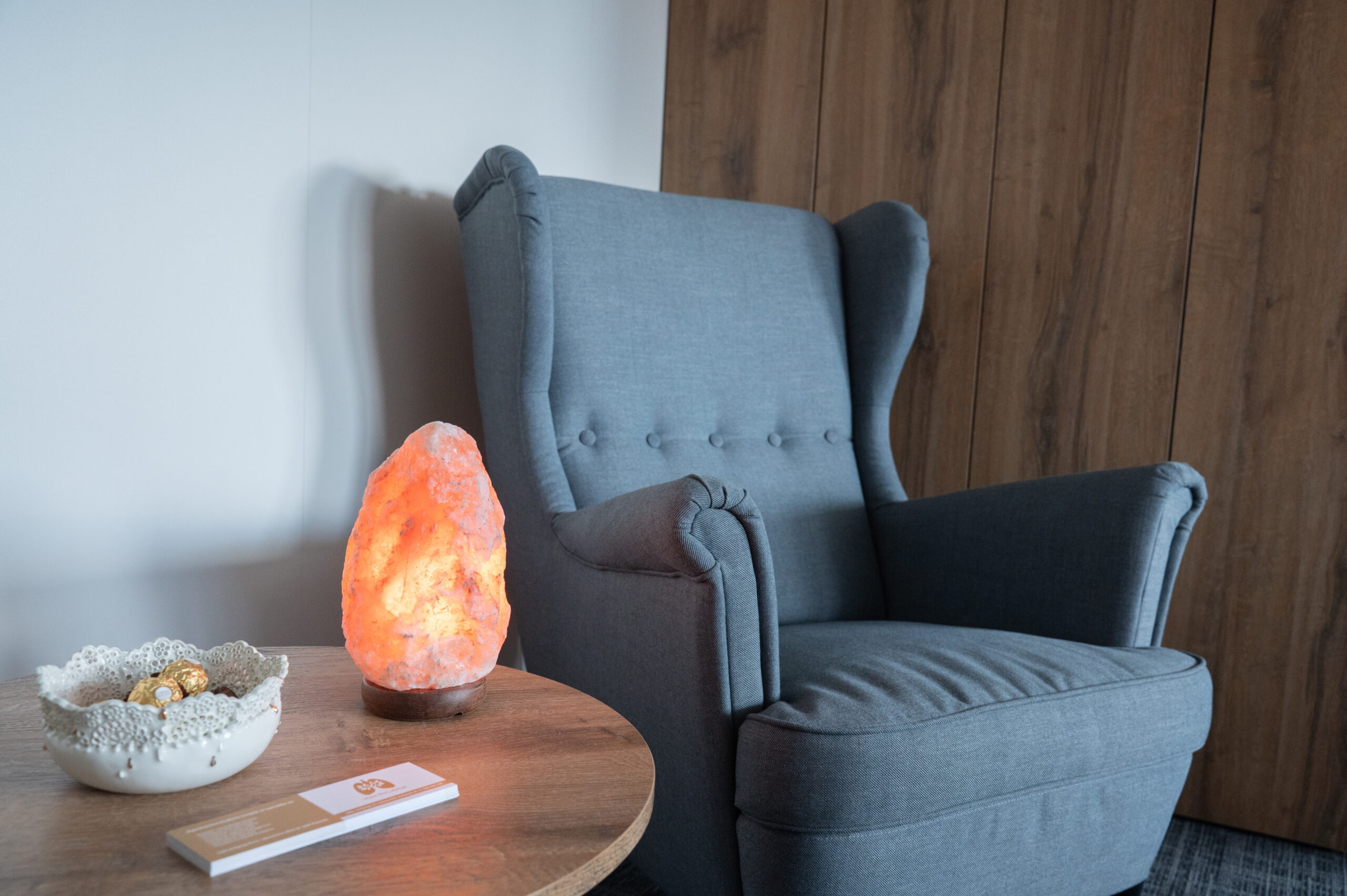 Chair and Salt Lamp